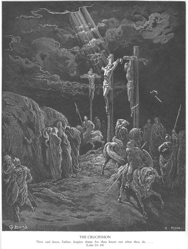 Gustave Dore - Ukrzyżowanie (Łuk. 23:34).